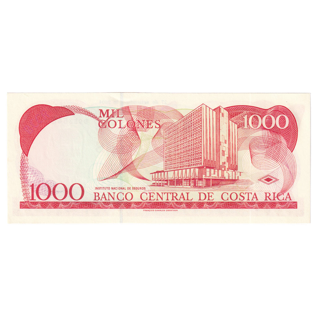 bancnota, 
  
  Costa Rica, 
  
  1000 de Coloni