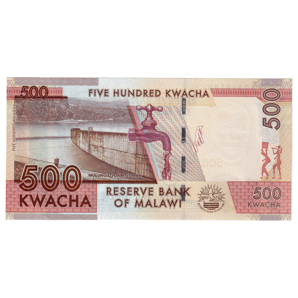 bancnota, 
  
  Malawi, 
  
  500 Kwacha