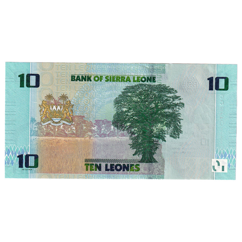 bancnota, 
  
  Sierra Leone, 
  
  10 Leoni