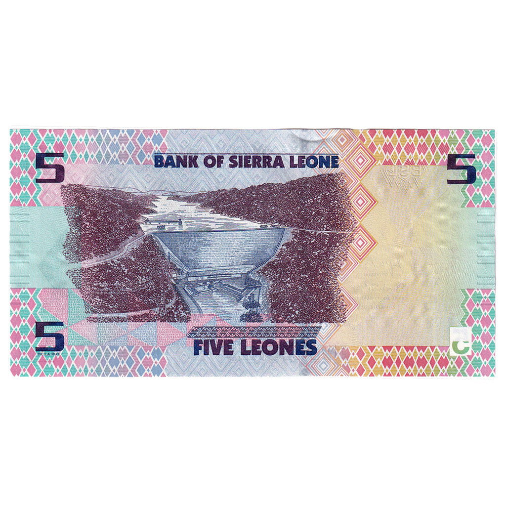 bancnota, 
  
  Sierra Leone, 
  
  5 Leoni