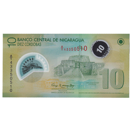 bancnota, 
  
  Nicaragua, 
  
  10 Cordobas