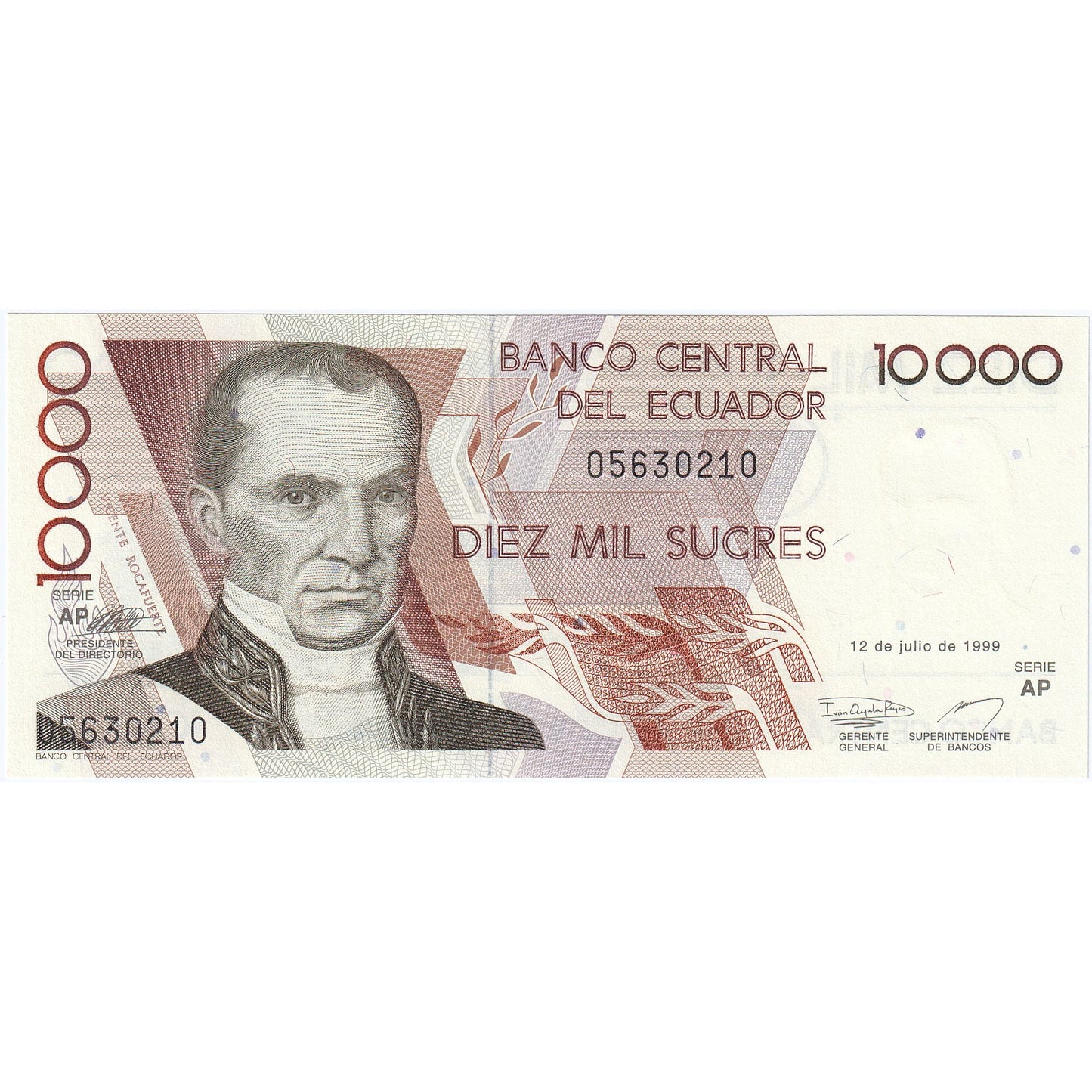 Ecuador, 
  
  10, 
  
  000 de sucre