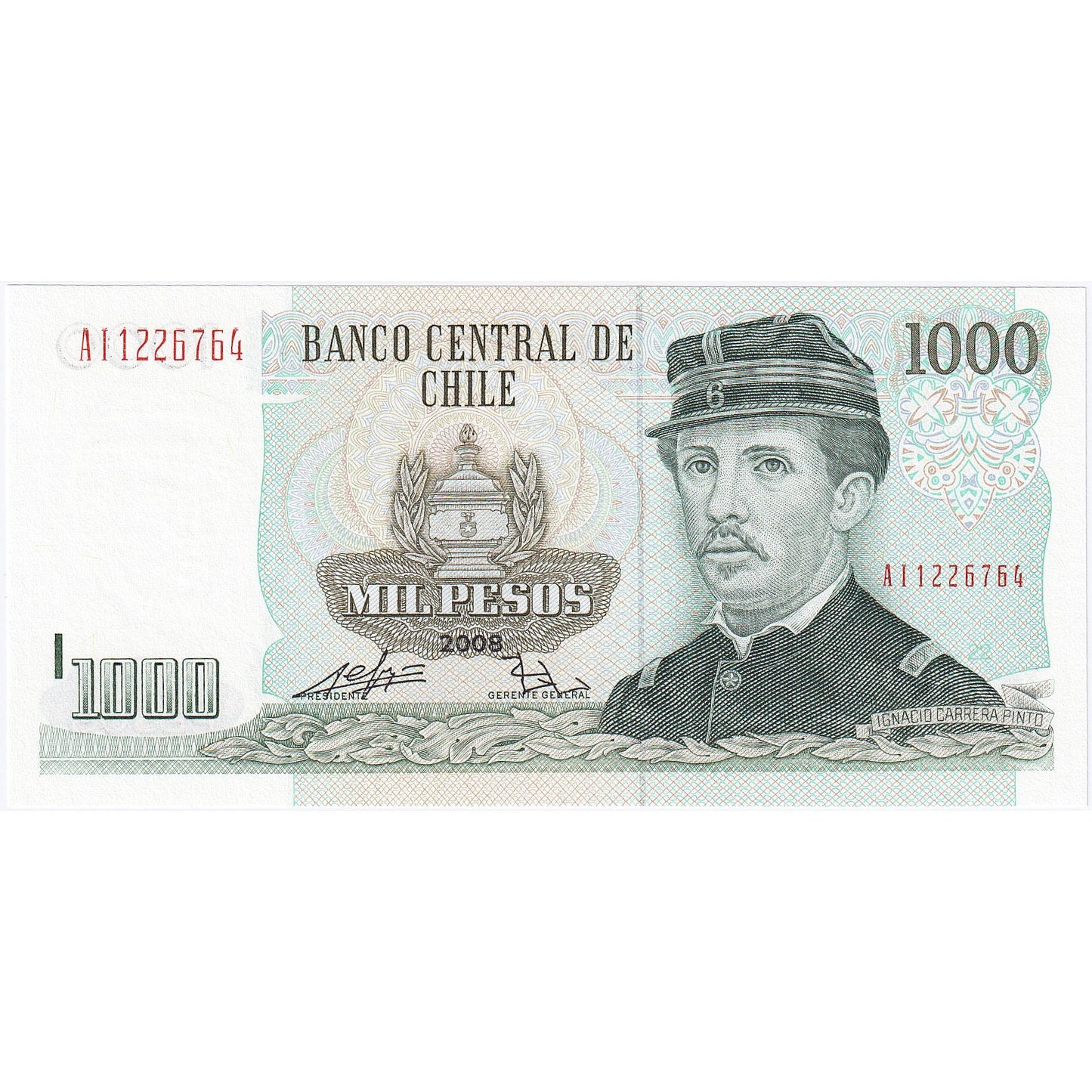 Chile, 
  
  1000 de pesos, 
  
  2008