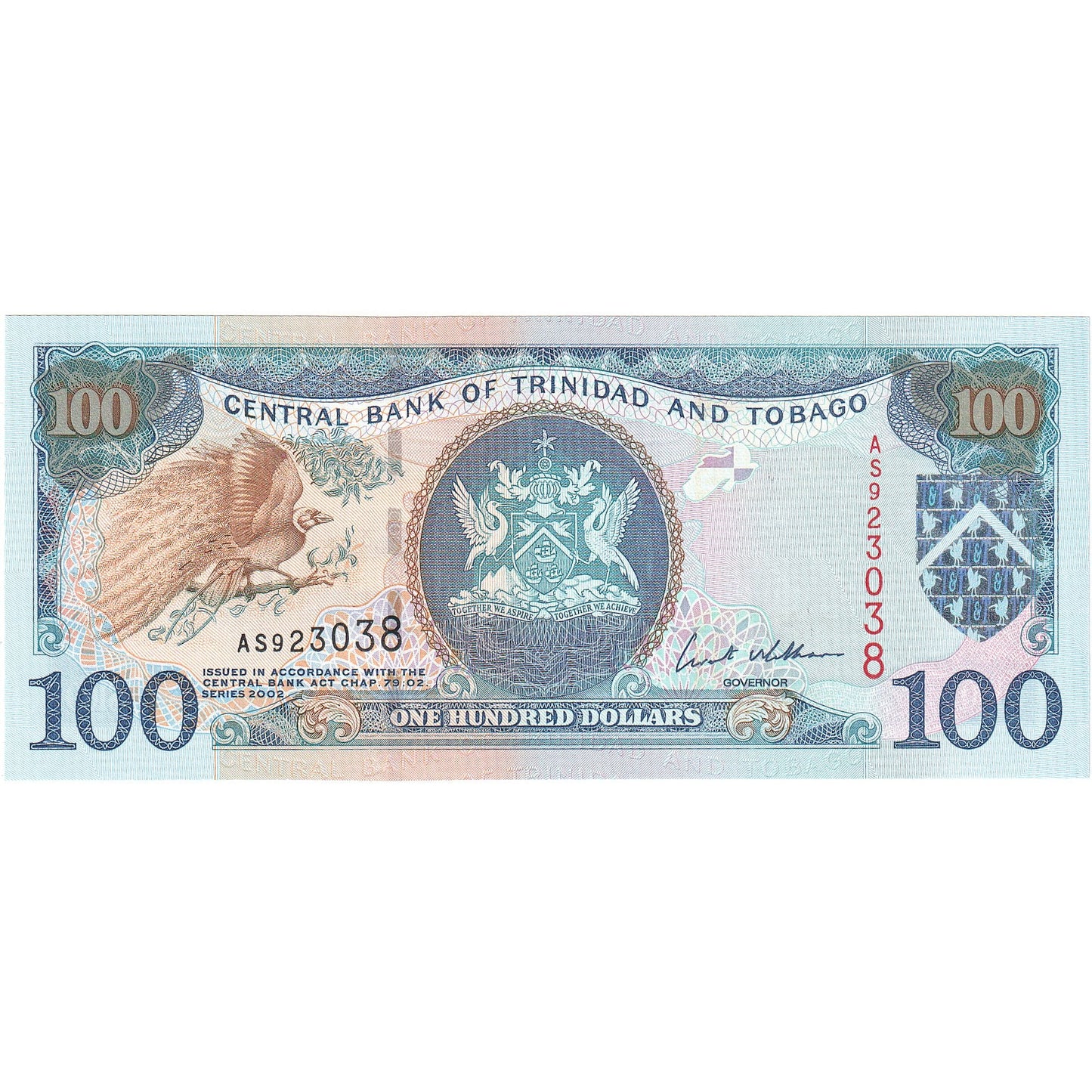 Trinidad și Tobago, 
  
  100 de dolari, 
  
  2002