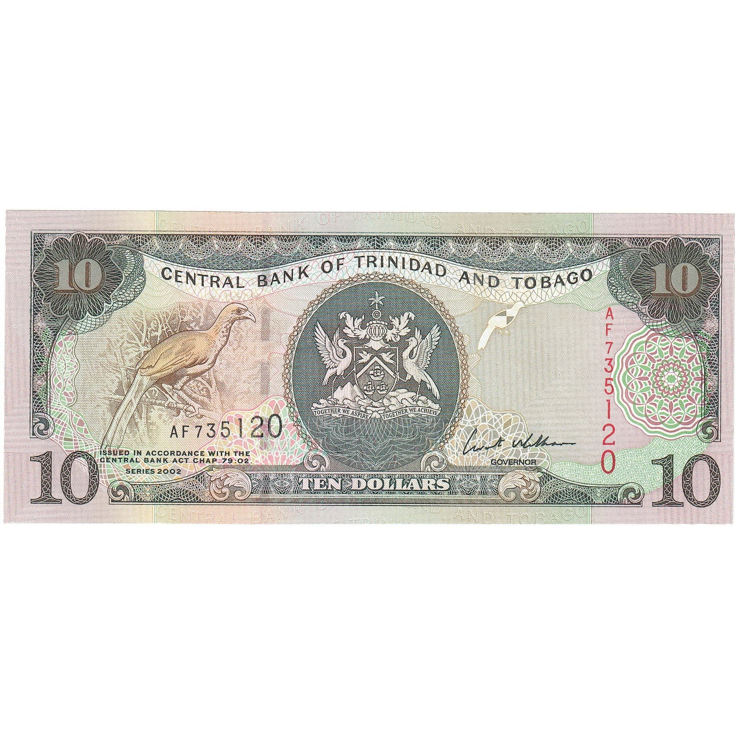 Trinidad și Tobago, 
  
  10 dolari, 
  
  2002