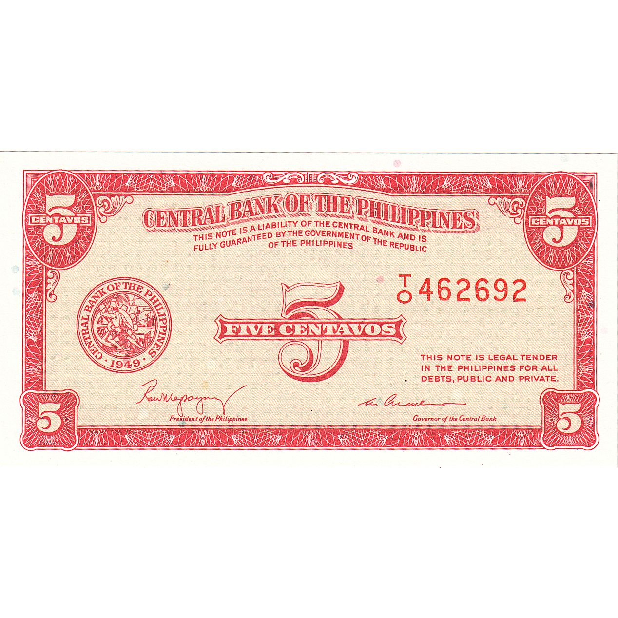 Filipine, 
  
  5 Centavos, 
  
  1945