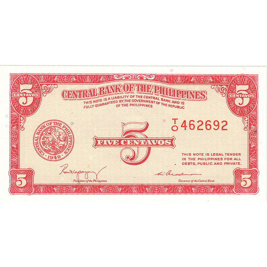 Filipine, 
  
  5 Centavos, 
  
  1945