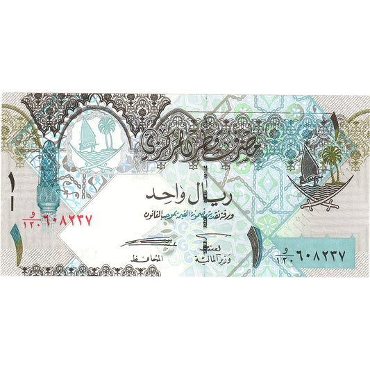 Qatar, 
  
  1 riyal, 
  
  KM:20