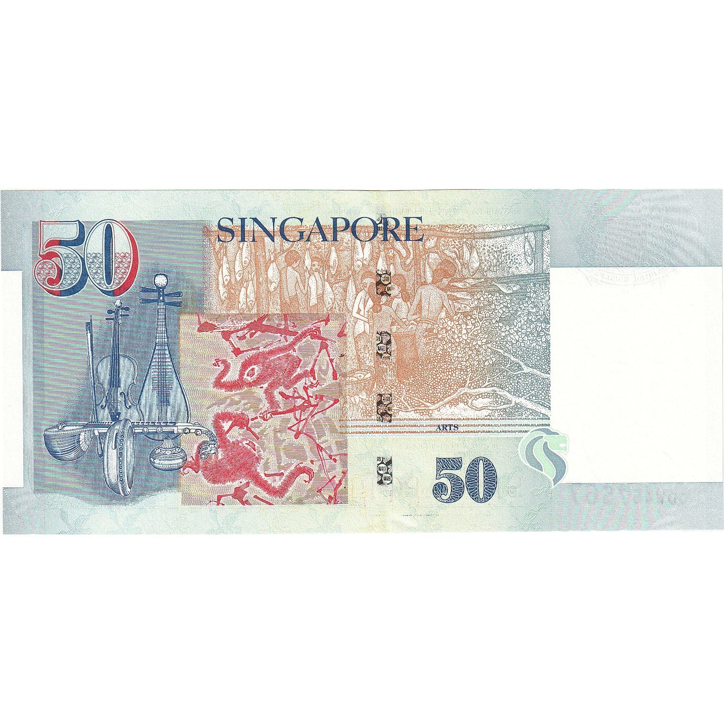 bancnota, 
  
  Singapore, 
  
  50 de dolari