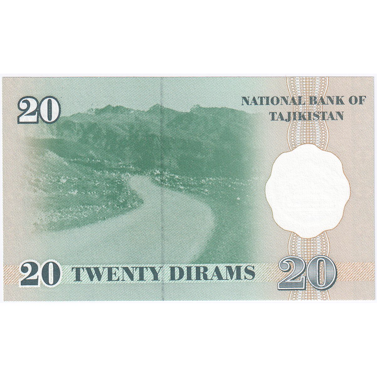 Tadjikistan, 
  
  20 Diram, 
  
  1999