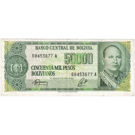 Bolivia, 
  
  50, 
  
  000 de pesos boliviani