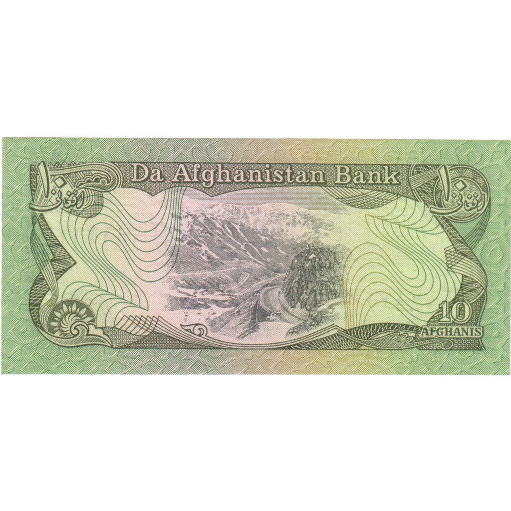 Afganistan, 
  
  10 afgani, 
  
  UNC(65-70)