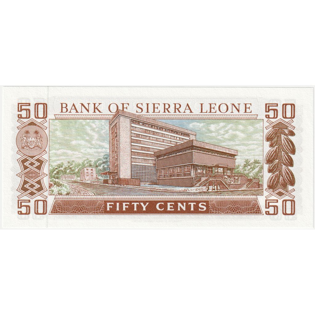 Sierra Leone, 
  
  50 de cenți, 
  
  NEDATAT (1984)