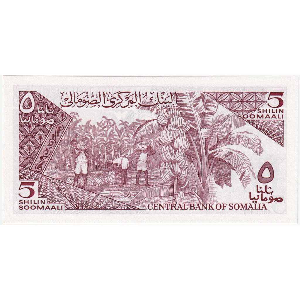 Somalia, 
  
  5 Shilin = 5 șilingi, 
  
  1983