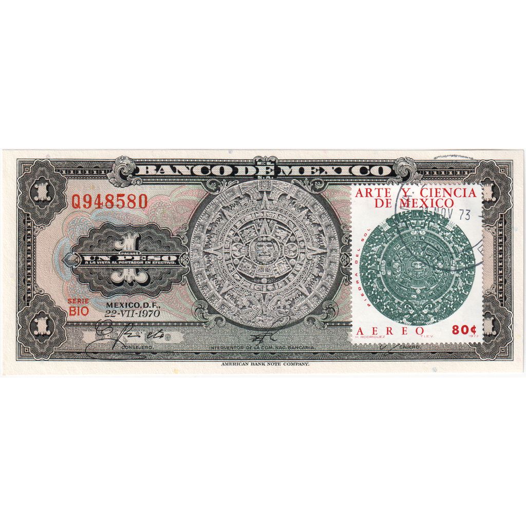 Mexic, 
  
  1 peso, 
  
  1970-07-22