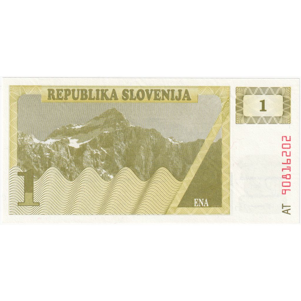 Slovenia, 
  
  1 Tolar, 
  
  UNC(65-70)