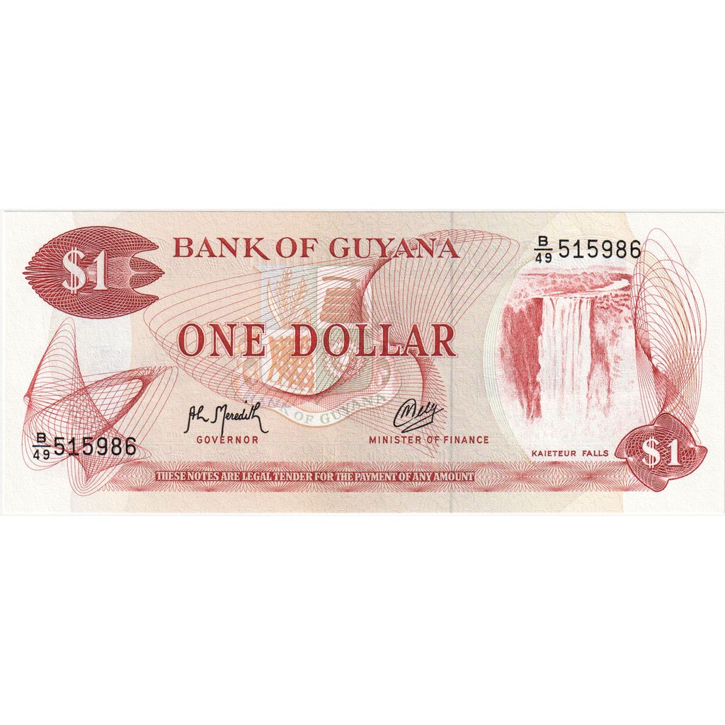 Guyana, 
  
  1 dolar, 
  
  KM: 21 g