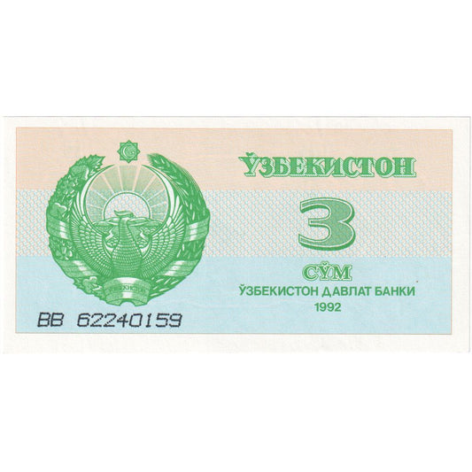 Uzbekistan, 
  
  3 Sumă, 
  
  1992