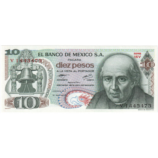 Mexic, 
  
  10 pesos, 
  
  1977