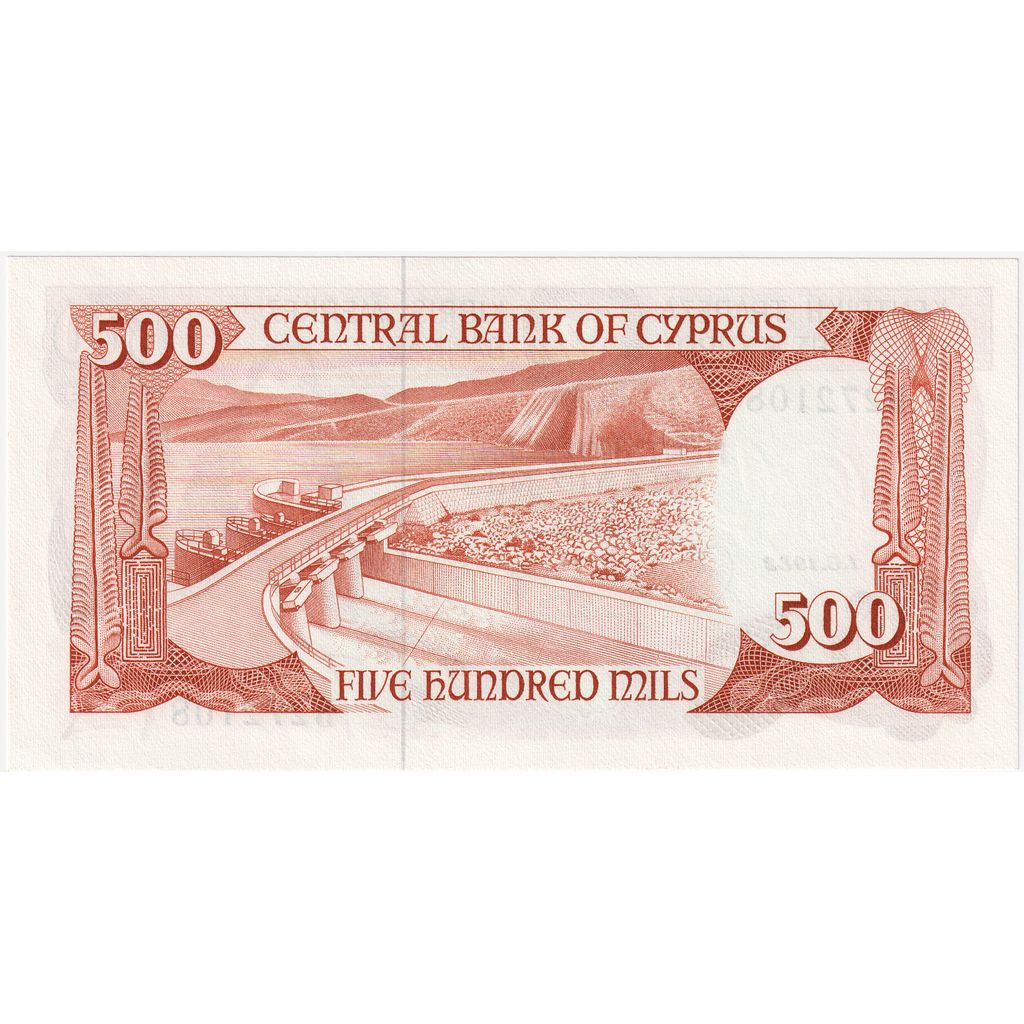 Cipru, 
  
  500 mils, 
  
  1982