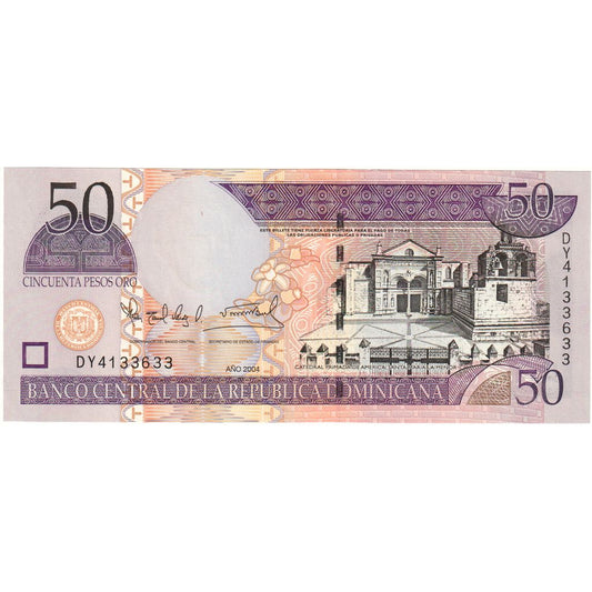 Republica Dominicană, 
  
  50 pesos oro, 
  
  2004