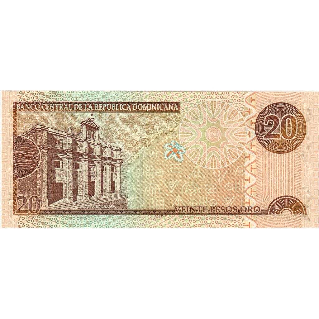 Republica Dominicană, 
  
  20 pesos oro, 
  
  2002