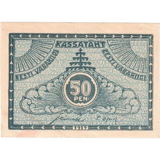 bancnota, 
  
  Estonia, 
  
  50 Penni