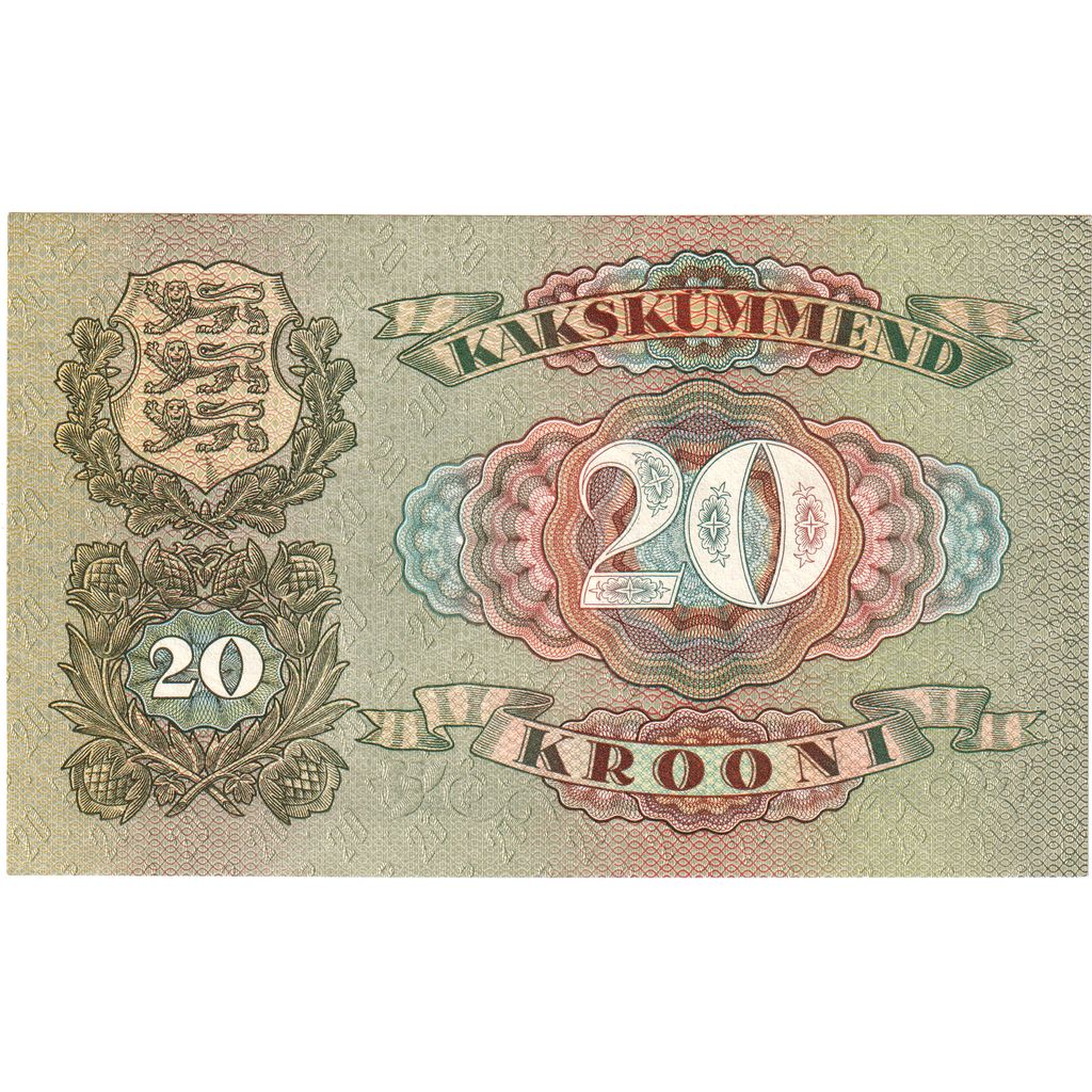 Estonia, 
  
  20 de coroane, 
  
  1932