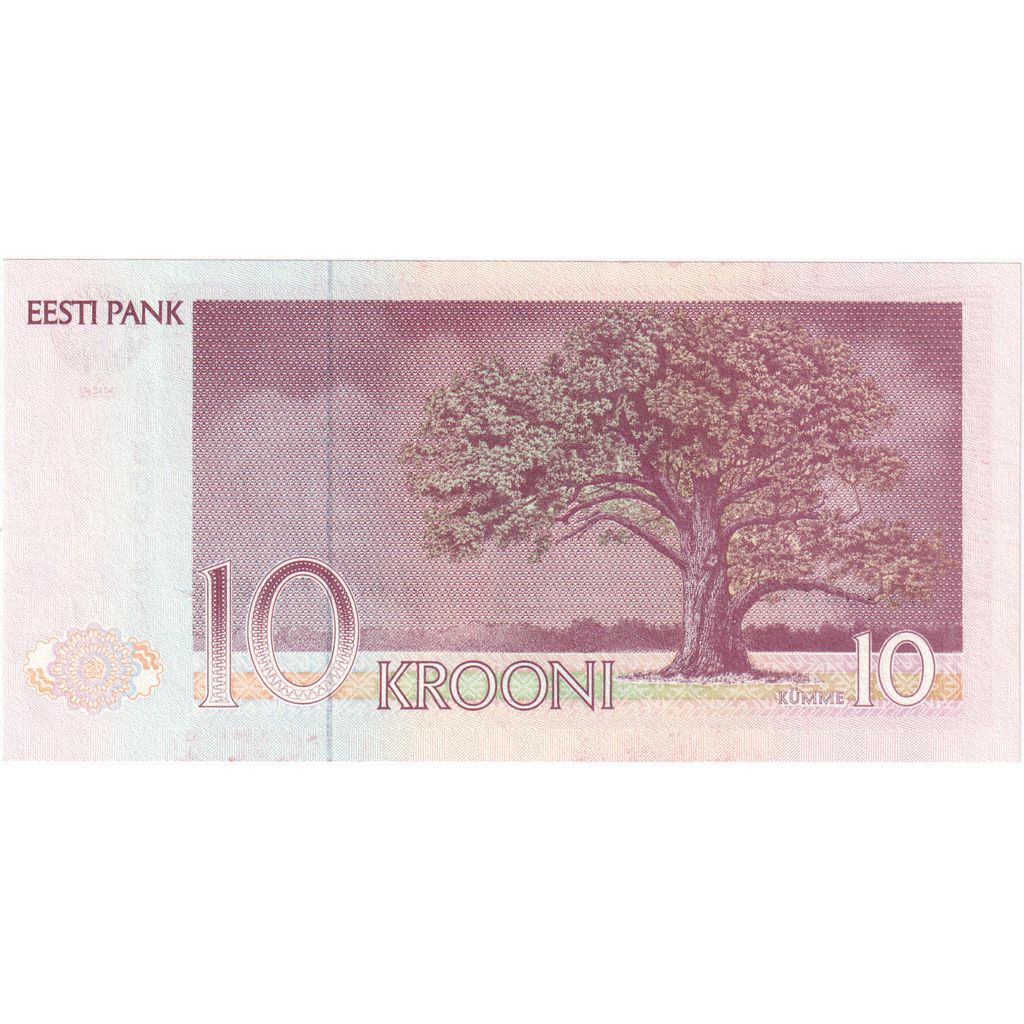 Estonia, 
  
  10 coroane, 
  
  1992