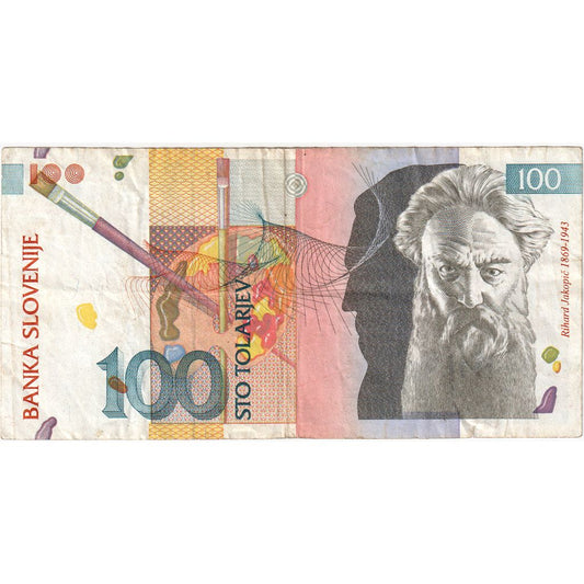 Slovenia, 
  
  100 Tolarjev, 
  
  15-01-1992