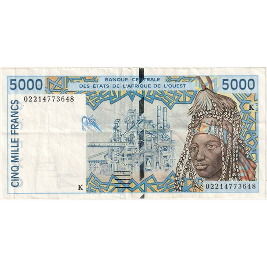 Statele Africii de Vest, 
  
  5000 de franci, 
  
  AU(55-58)