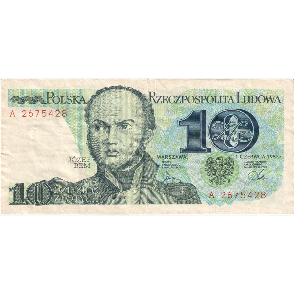 Polonia, 
  
  10 zlotici, 
  
  1982