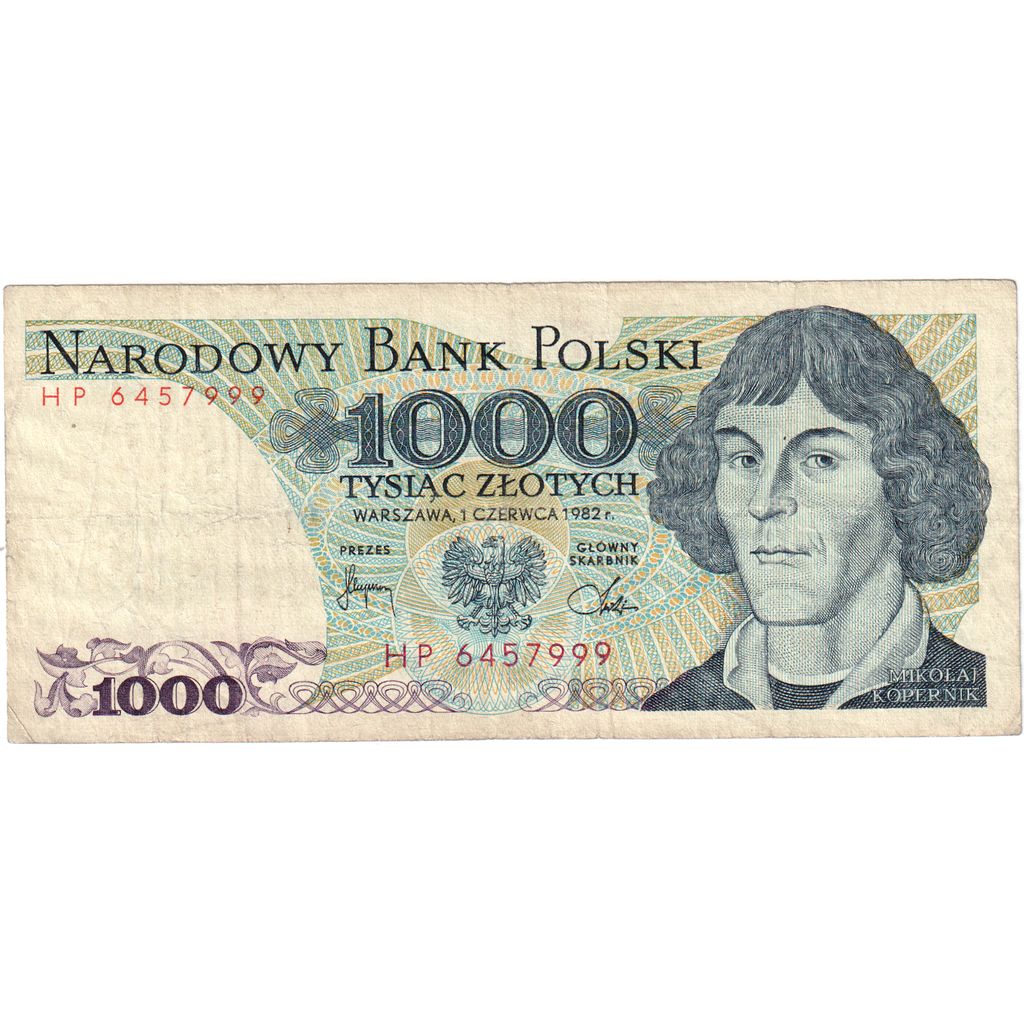 Polonia, 
  
  1000 de zlotici, 
  
  1982-12-01