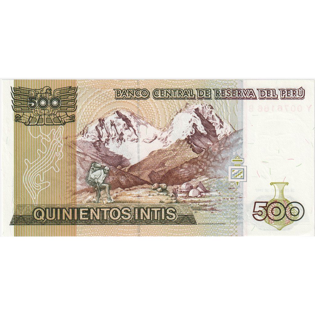 Peru, 
  
  500 Intis, 
  
  26-06-1987