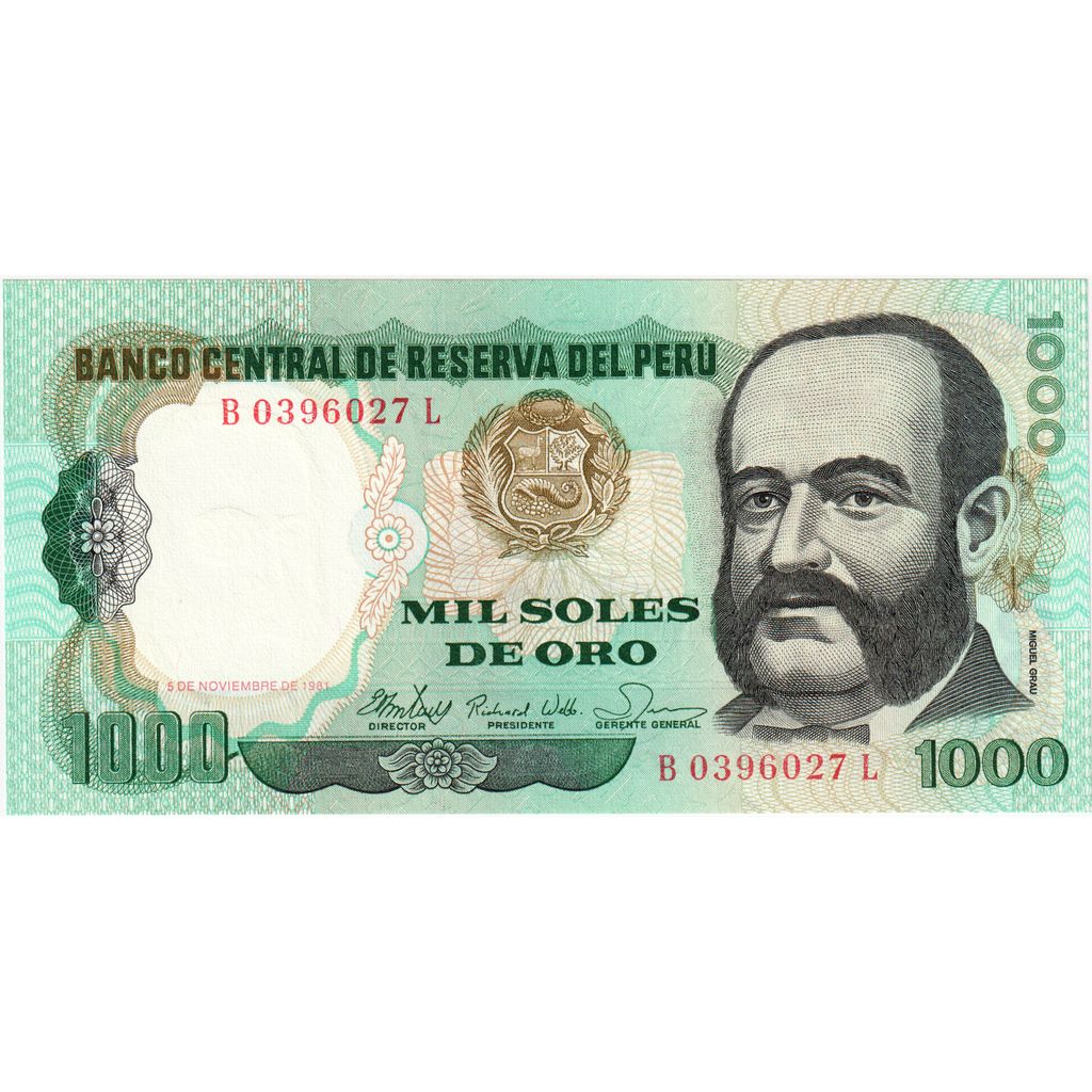 Peru, 
  
  1000 Soles De Oro, 
  
  1981