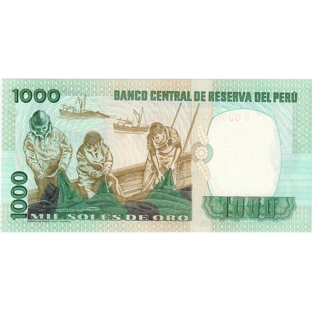 Peru, 
  
  1000 Soles De Oro, 
  
  1981