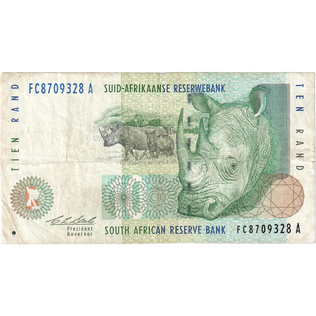 Africa de Sud, 
  
  10 rand, 
  
  VF(30-35)