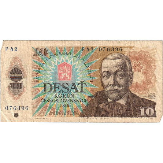 bancnota, 
  
  Cehoslovacia, 
  
  10 Korun