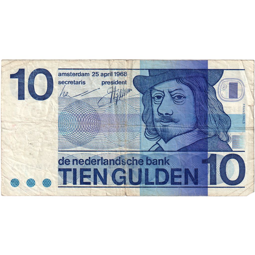 Olanda, 
  
  10 Gulden, 
  
  1968