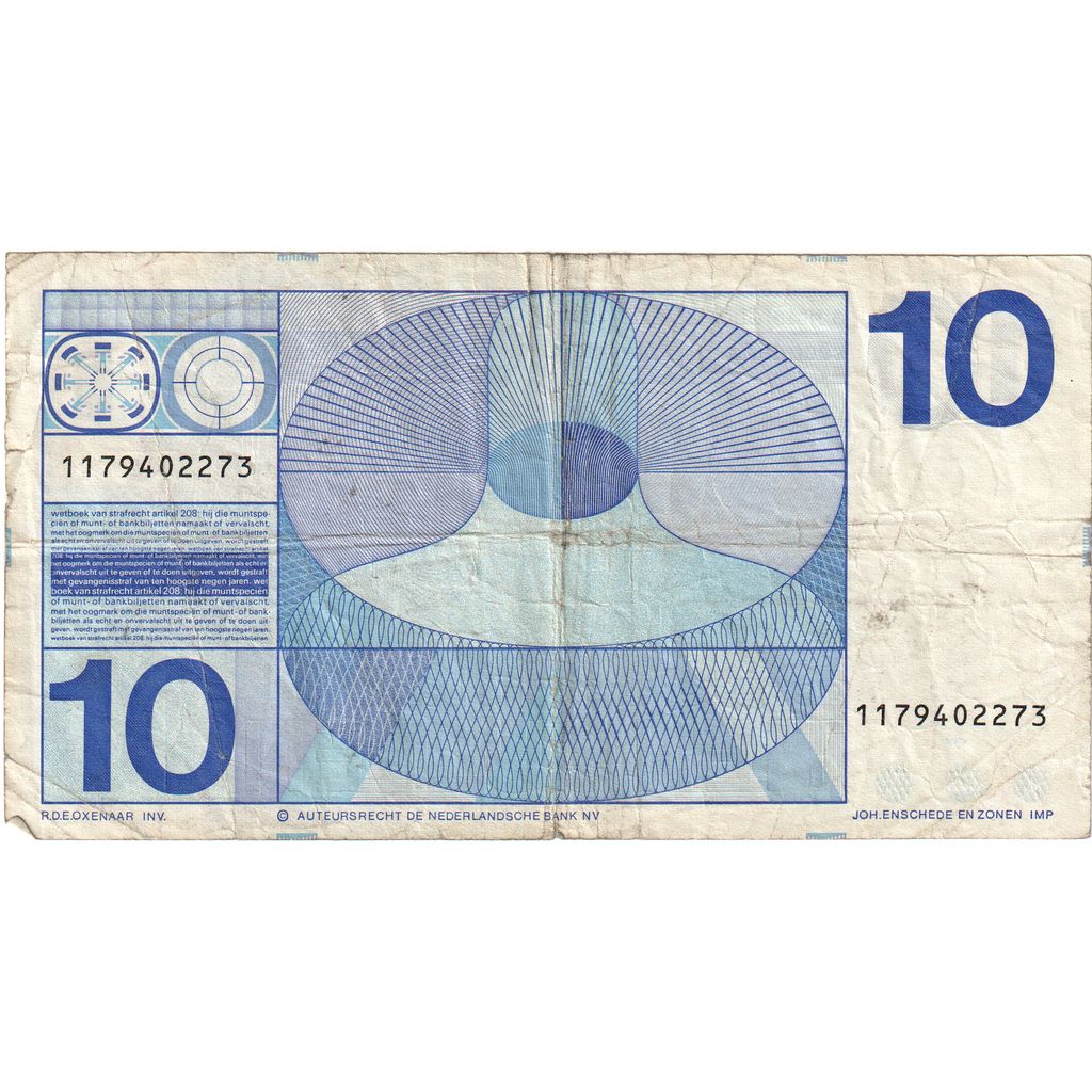 Olanda, 
  
  10 Gulden, 
  
  1968