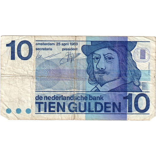 Olanda, 
  
  10 Gulden, 
  
  1968-04-25