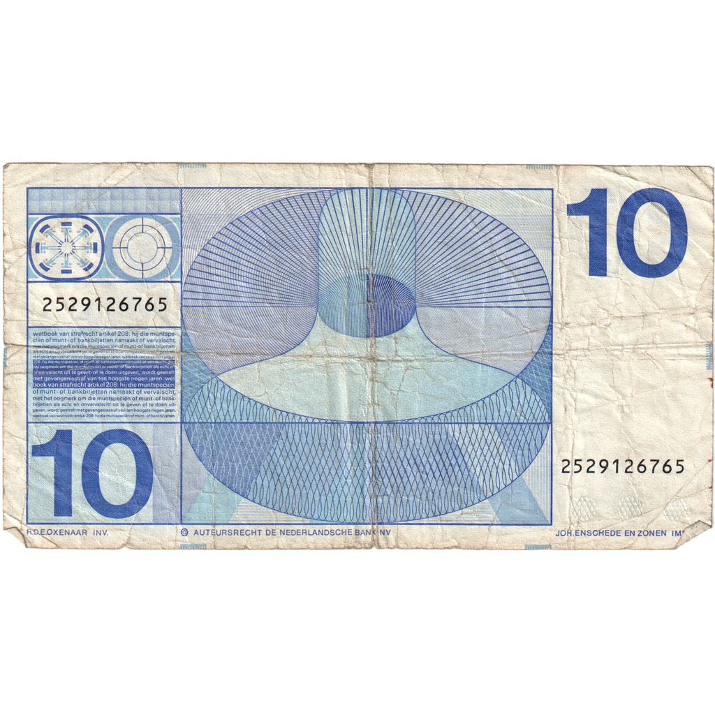 Olanda, 
  
  10 Gulden, 
  
  1968-04-25