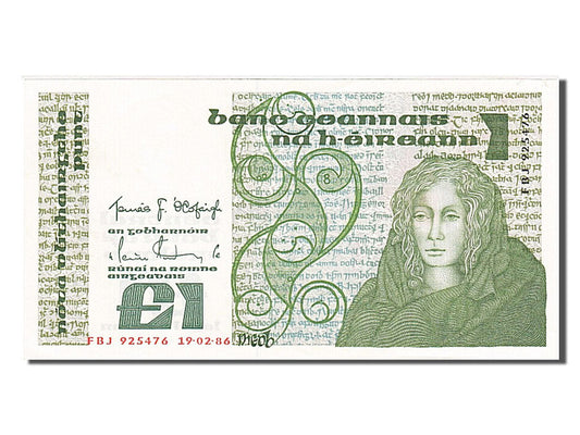 bancnota, 
  
  Irlanda - Republica, 
  
  1 Lira