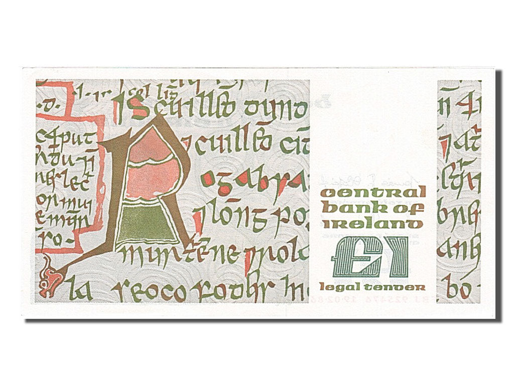 bancnota, 
  
  Irlanda - Republica, 
  
  1 Lira