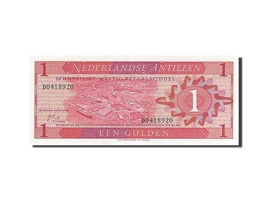 bancnota, 
  
  Antilele Olandeze, 
  
  1 Gulden