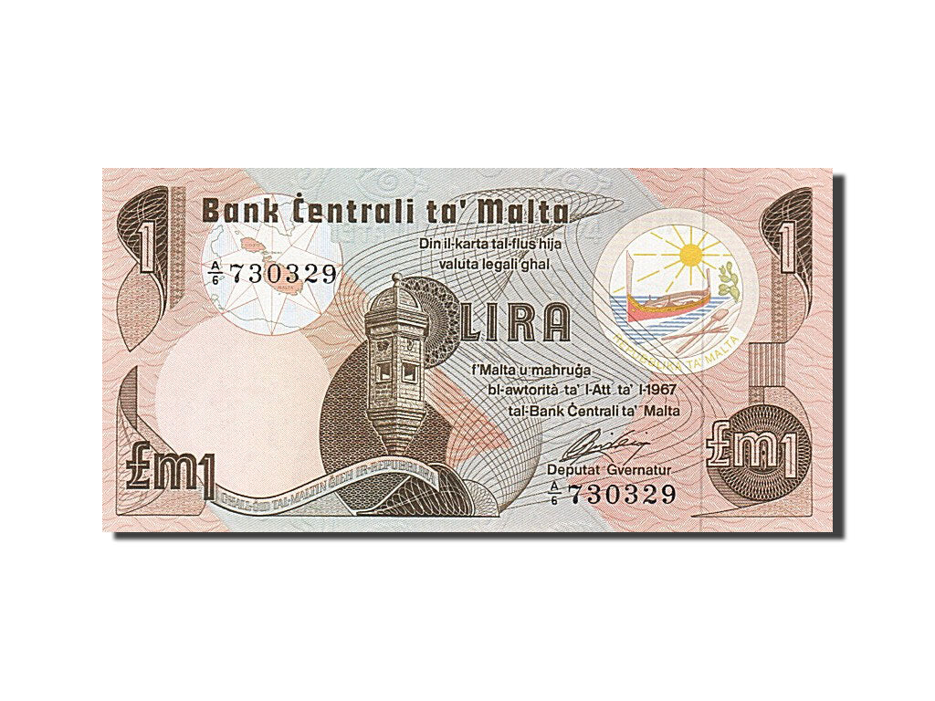 bancnota, 
  
  Malta, 
  
  1 lira