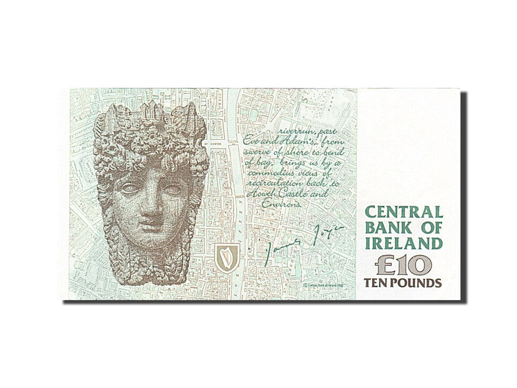 bancnota, 
  
  Irlanda - Republica, 
  
  10 lire sterline