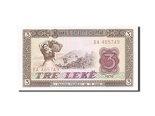 bancnota, 
  
  Albania, 
  
  3 Lekë