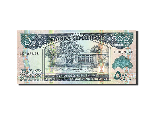 bancnota, 
  
  Somaliland, 
  
  500 șilingi = 500 Shilin