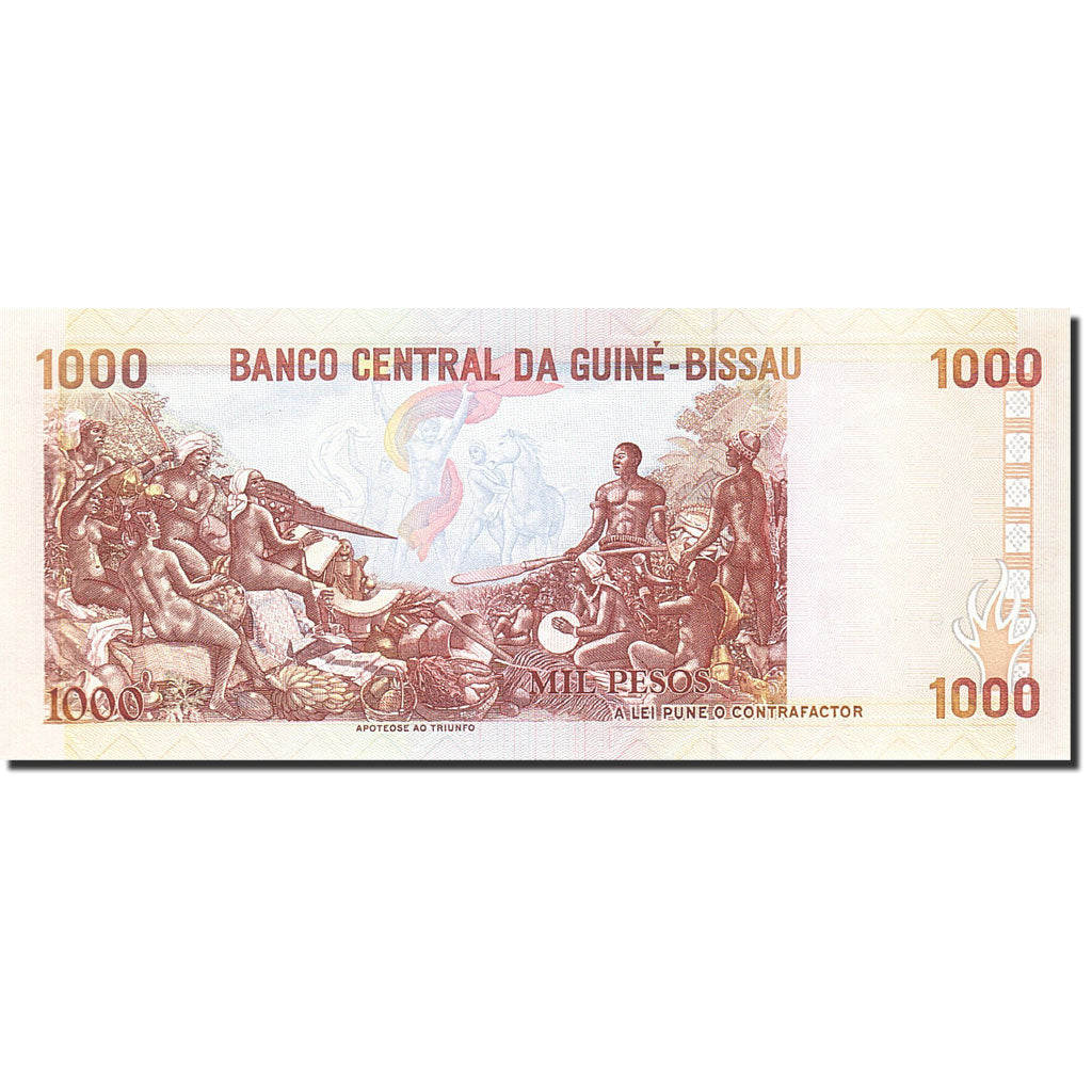 bancnota, 
  
  Guineea-Bissau, 
  
  1000 de pesos